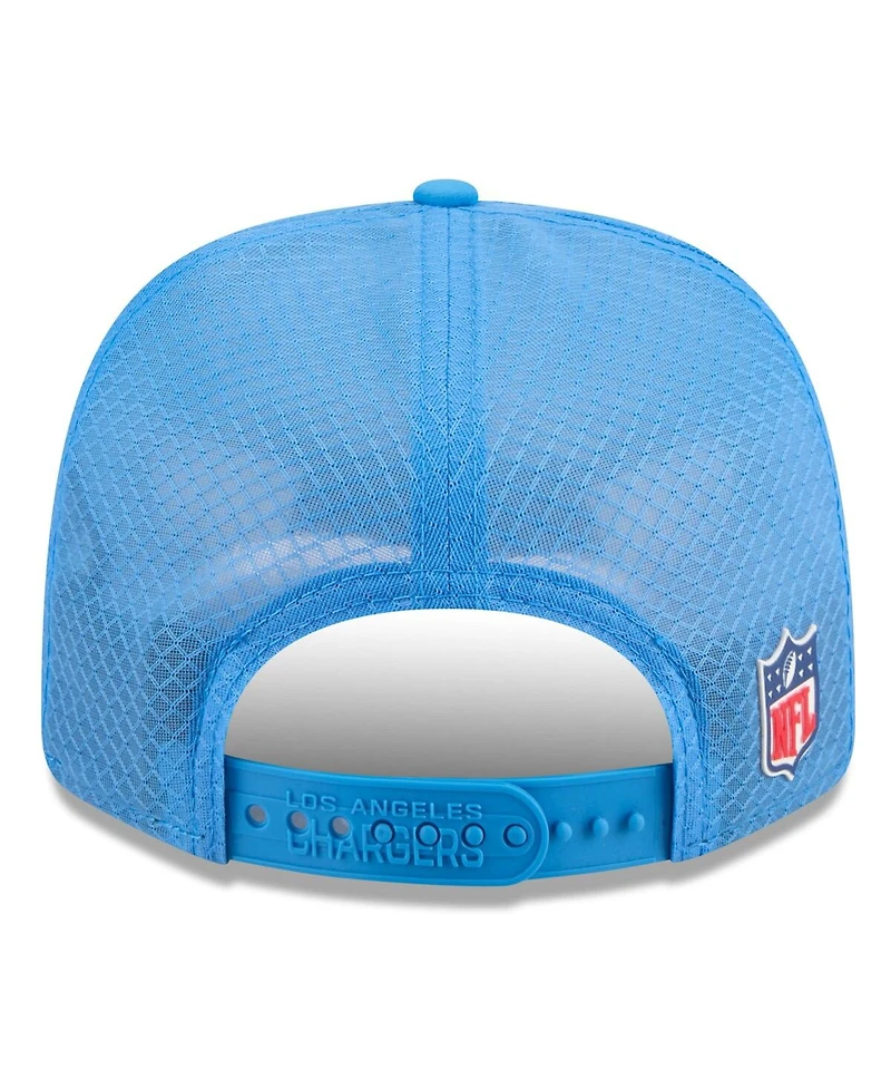 New Era Men's Powder Blue Los Angeles Chargers 2025 Sideline 9SEVENTY Trucker Adjustable Hat