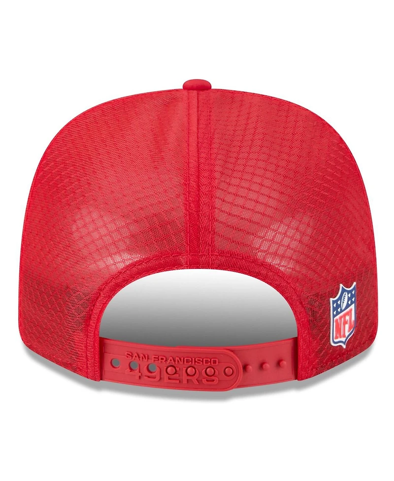 New Era Men's Scarlet San Francisco 49ers 2025 Sideline 9SEVENTY Trucker Adjustable Hat