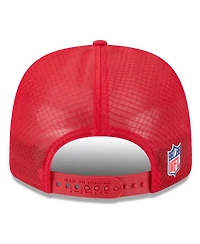 New Era Men's Scarlet San Francisco 49ers 2025 Sideline 9SEVENTY Trucker Adjustable Hat