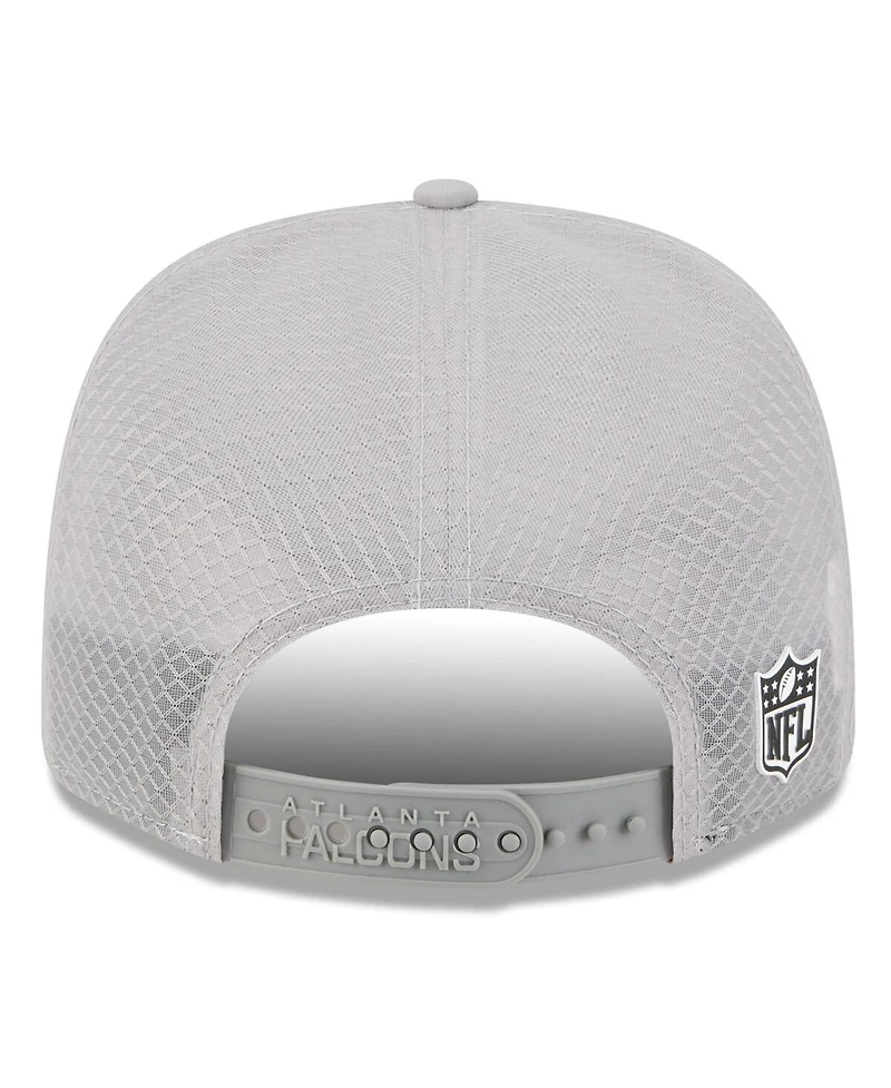 New Era Men's Gray Atlanta Falcons 2025 Sideline 9SEVENTY Adjustable Trucker Hat