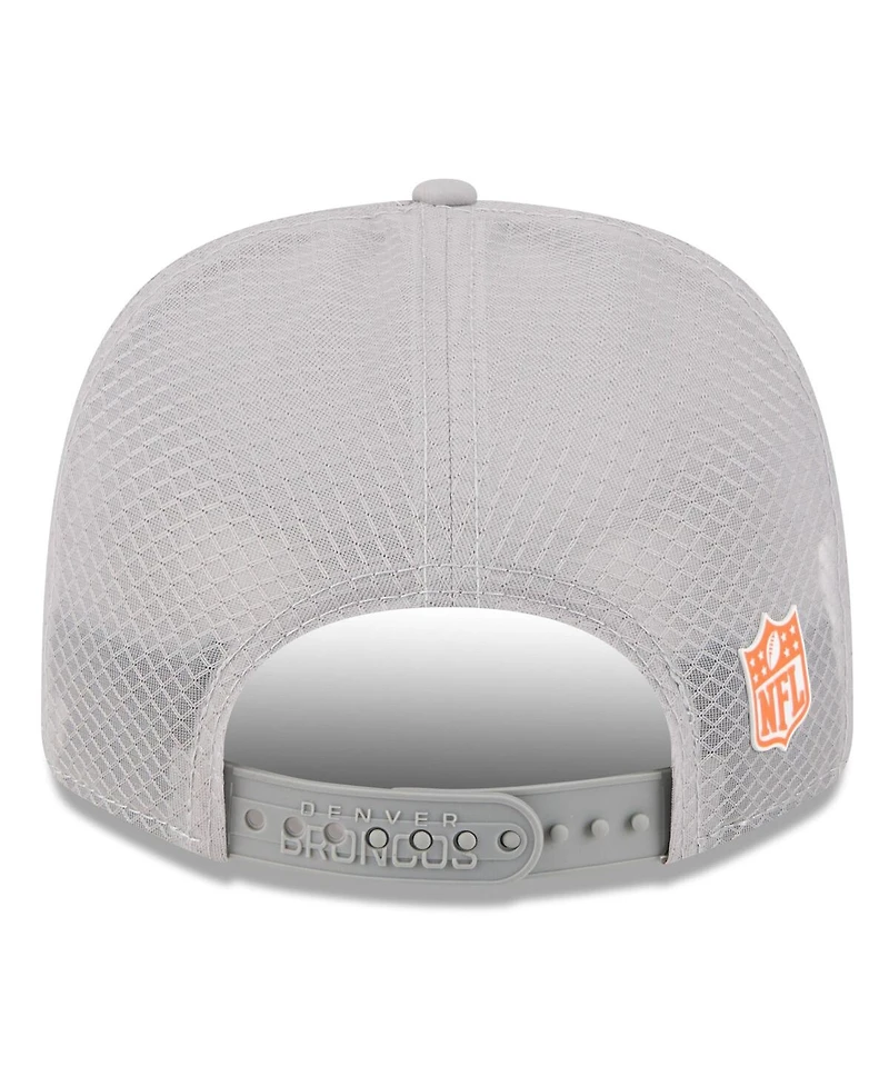 New Era Men's Gray Denver Broncos 2025 Sideline 9SEVENTY Adjustable Trucker Hat