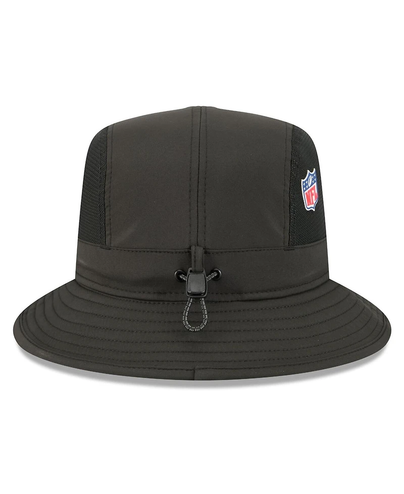 New Era Men's Black Baltimore Ravens 2025 Sideline Bucket Hat