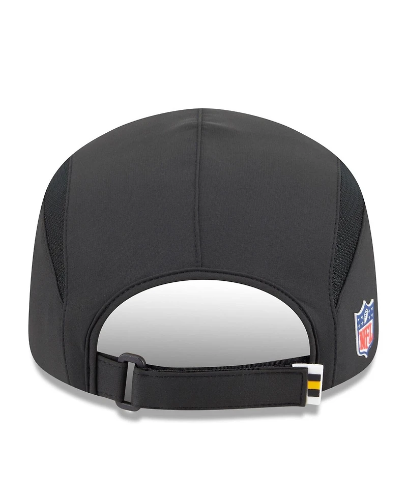 New Era Men's Black Pittsburgh Steelers 2025 Sideline Runner Adjustable Hat
