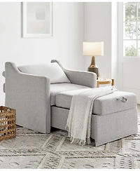Serta 35" Polyester Harley Convertible Single Sleeper Chair