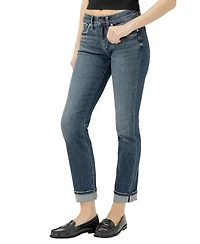 Silver Jeans Co. Women's Suki Mid Rise Curvy Fit Skinny Leg