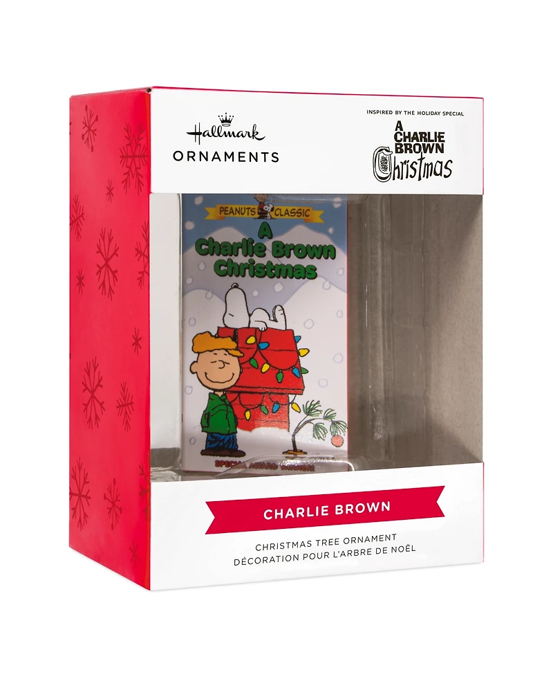 Hallmark Peanuts A Charlie Brown Christmas Retro Video Cassette Case Christmas Tree Ornament
