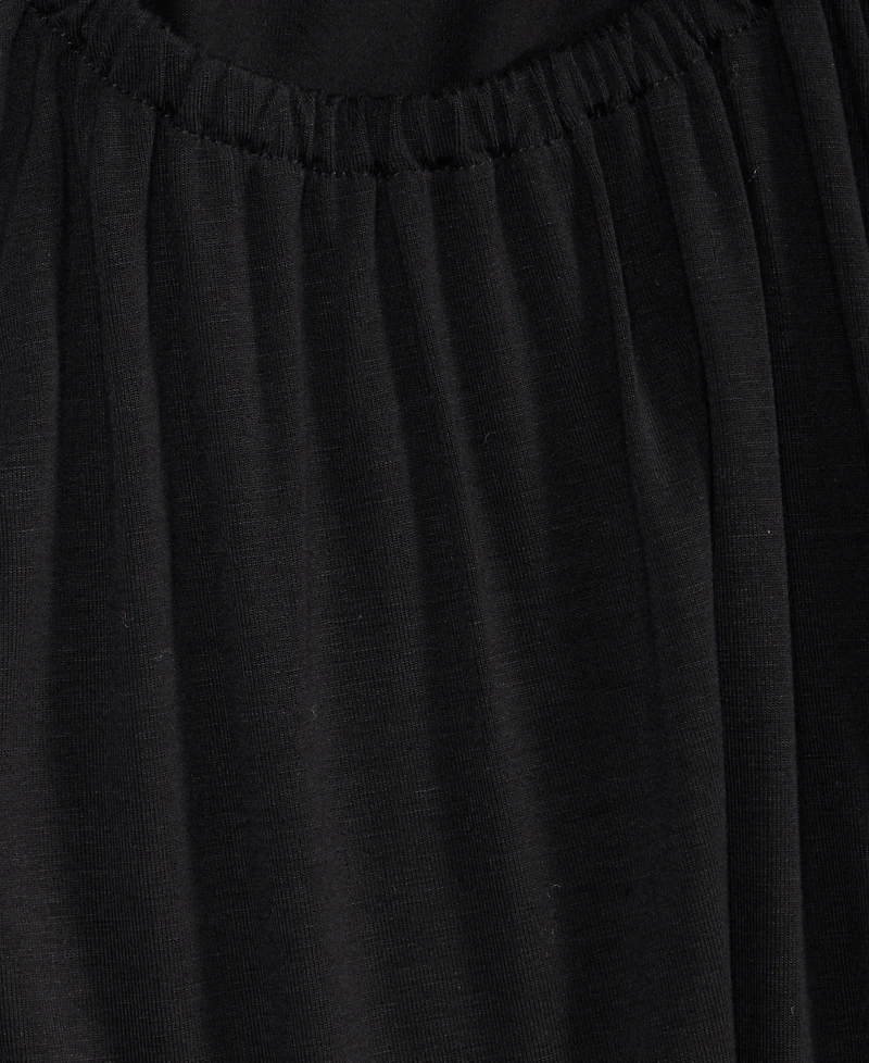 I.n.c. International Concepts Women's Mixed Media Scoop-Neck Long-Sleeve Top, Macy's Exclusive