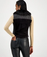 Guess Women's Amari Sleeveless Faux Fur Vest