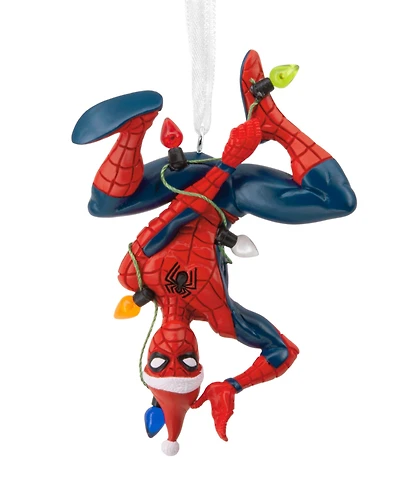 Hallmark Marvel Spider-Man Hanging from Lights Christmas Tree Ornament