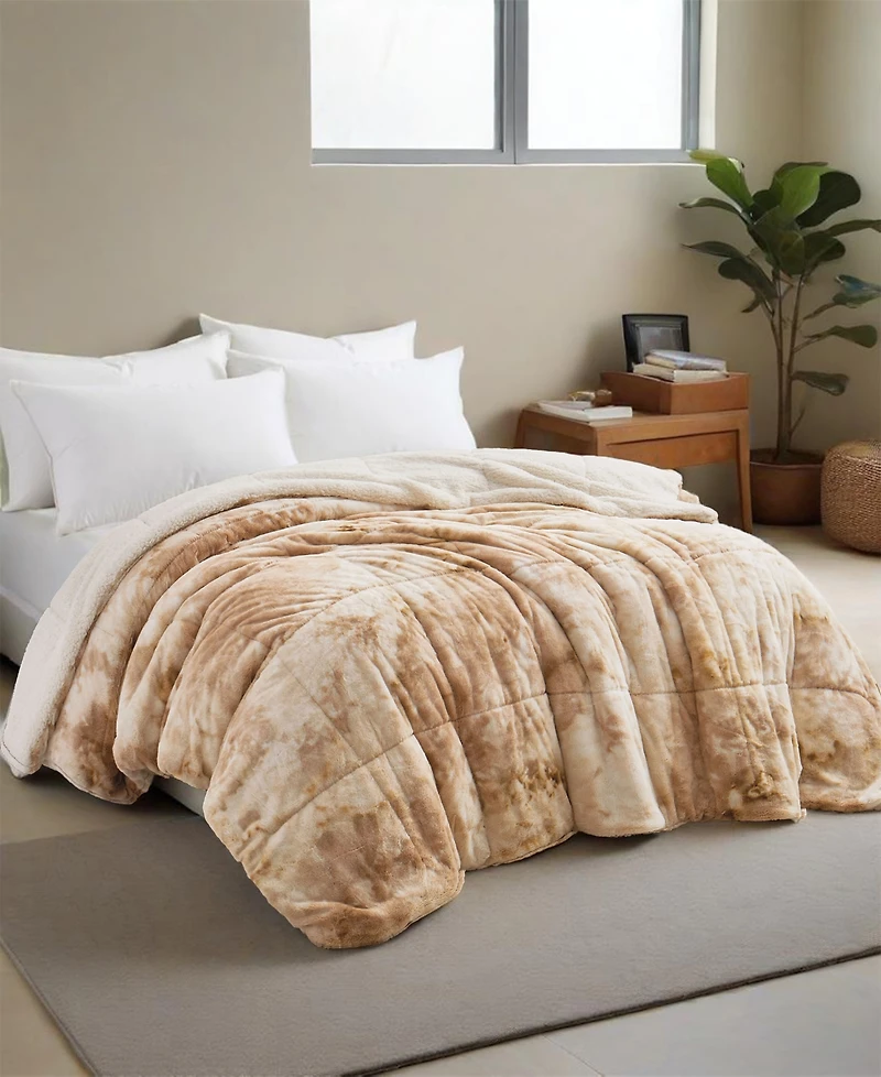 Unikome Reversible Medium Weight Plush Faux Fur Comforter
