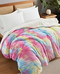 Unikome Reversible Medium Weight Plush Faux Fur Comforter, King