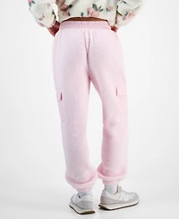 Hippie Rose Juniors' Sherpa Cargo Jogger Pants