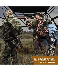 Akiudex 360° one way see through hunting blind ground blind with portable carrying bag