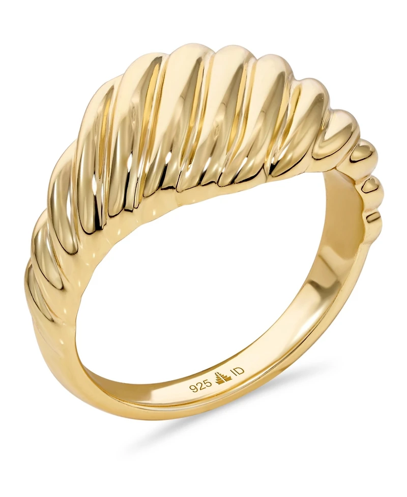 Devata Rope Ring Gold Plated Sterling Silver