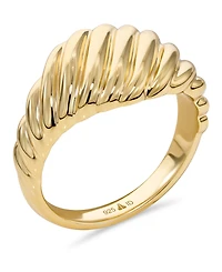 Devata Rope Ring Gold Plated Sterling Silver