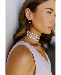 Untamed Petals Serenade Pearl and Crystal Earrings