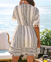 Cupshe Women's Quiet Adventure Boho Mini Beach Dress