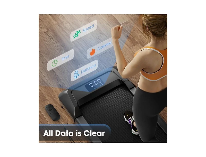 Akiudex Slim Under Desk Walking Pad Treadmill with Remote and Incline Option