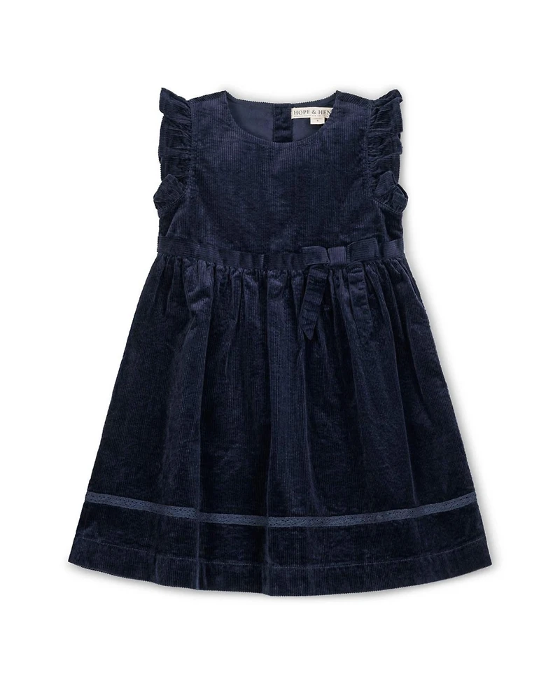 Hope & Henry Toddler Girls' Organic Corduroy Flutter Sleeve Jumper Dress