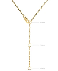 Devata Contour-lined Dome Pendant Necklace in Gold Plated Sterling Silver, Adj to 16 in / 17 in / 18 in