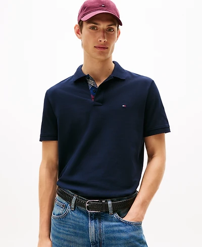 Tommy Hilfiger Men's Pique Placket Interest Regular Fit Polo Shirt