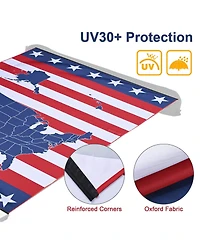 Yescom 6.5x7.8 Ft Carside Awning Replacement Fabric with Side Wall Roof Rack Overland