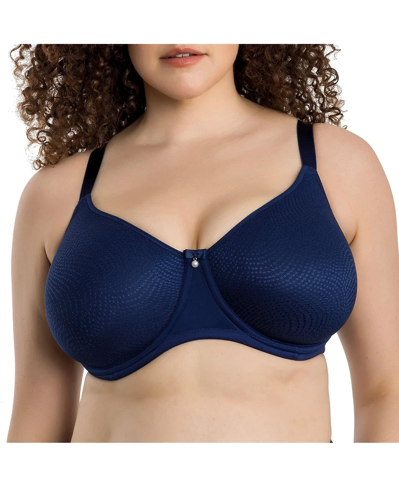 Parfait Women's Pearl Non-Padded Seamless Minimizer Bra, Navy, 42H