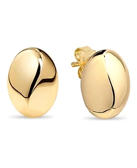 Devata Dome Stud Earrings in Gold Plated Sterling Silver