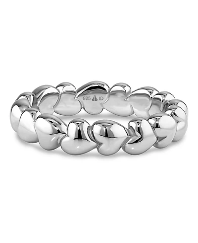 Devata Sweet Heart Eternity Band Ring Sterling Silver, 9