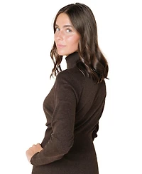 Hope & Henry Women's Mock Neck Dolman Sleeve Sweater Dress