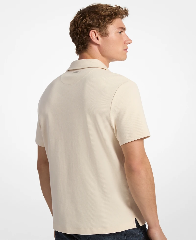 Michael Kors Men's Dense Rib Johnny Collar T-Shirt