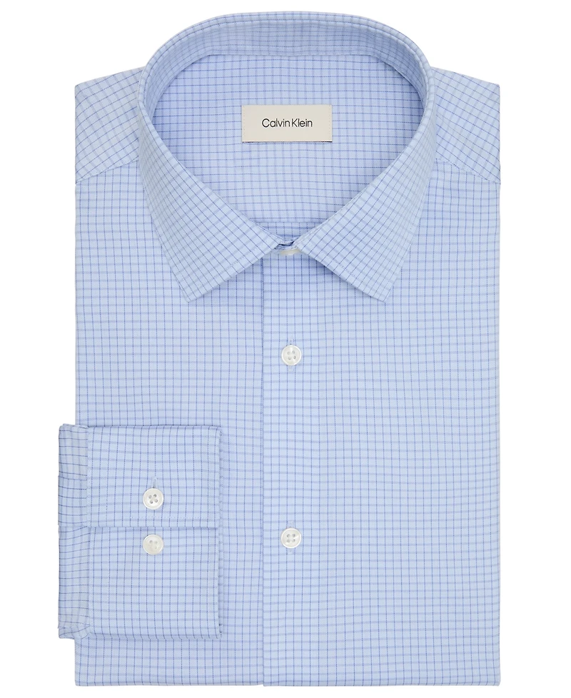 Calvin Klein Men's Refined Cotton Stretch Regular Fit Dress Shirt
