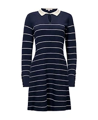 Hope & Henry Women's Organic Long Sleeve Collared Sweater Dress