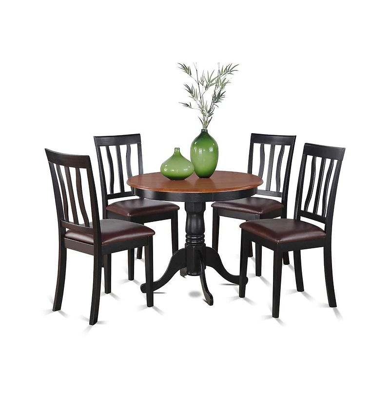 East West Furniture 5 Pc Kitchen nook Dining set-small Table as well as 4 Kitchen Dining Chairs