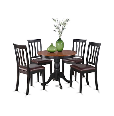 East West Furniture 5 Pc Kitchen nook Dining set-small Table as well as 4 Kitchen Dining Chairs