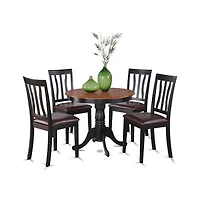 East West Furniture 5 Pc Kitchen nook Dining set-small Table as well as 4 Kitchen Dining Chairs