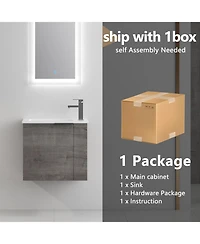 Casainc 22 Inch Floating Vanity with Sink and Soft-Close Door for Compact Bathrooms