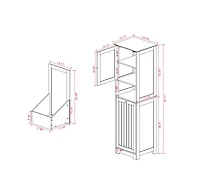 Casainc Tilt-Out Laundry Cabinet with One Compartment and Single Door