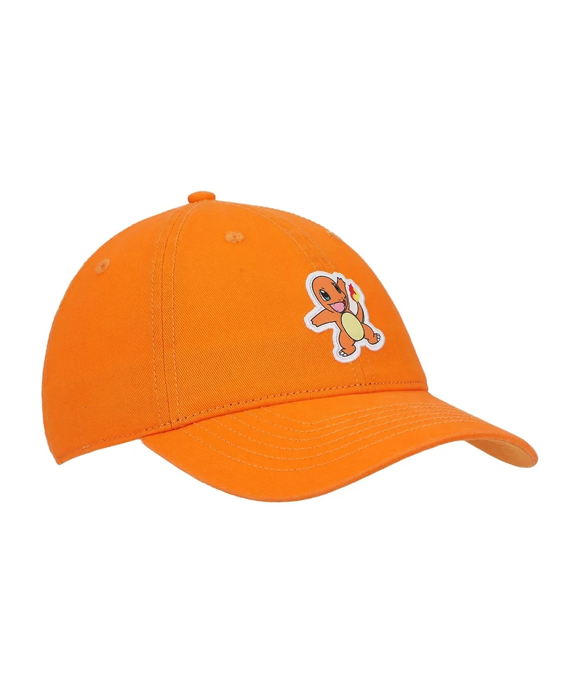 Pokemon Charmander Printed Patch Orange Unstructured Baseball Cap