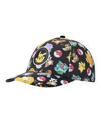 Pokemon Boys Pokemon Characters All-Over Print Youth Black Traditional Adjustable Hat