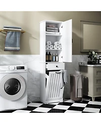 Casainc Laundry Cabinet with Storage Compartment and Drawer for Utility Room