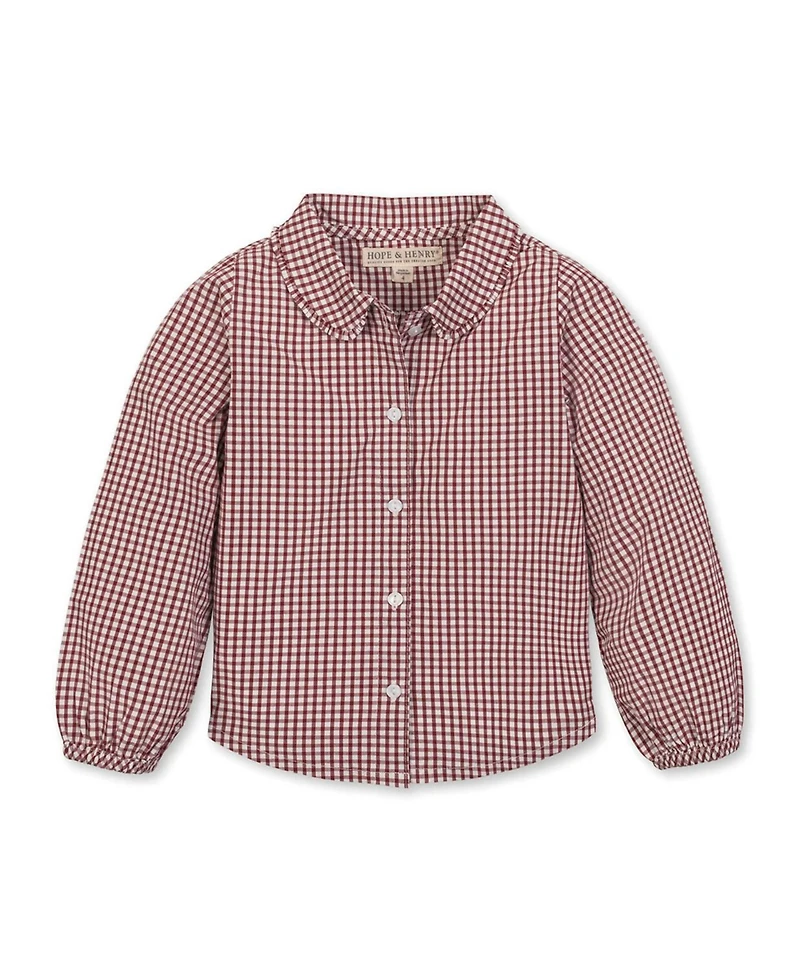 Hope & Henry Toddler Girls' Organic Button Down Peter Pan Collar Top