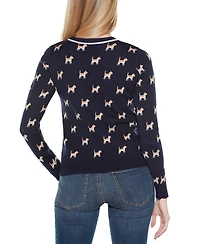Belldini Women's Fetch-ing Fun Cardigan Sweater
