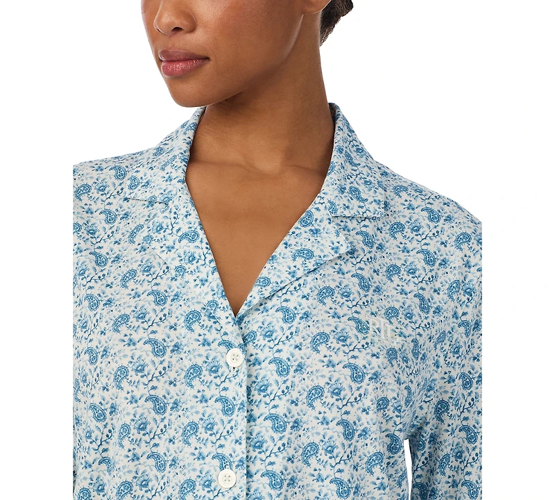 Lauren Ralph Women's 3/4-Sleeve Pajama Set