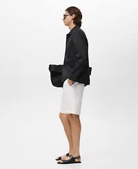 Mango Men's Linen-Blend Pockets Jacket