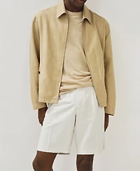 Mango Men's Zipper Linen Jacket