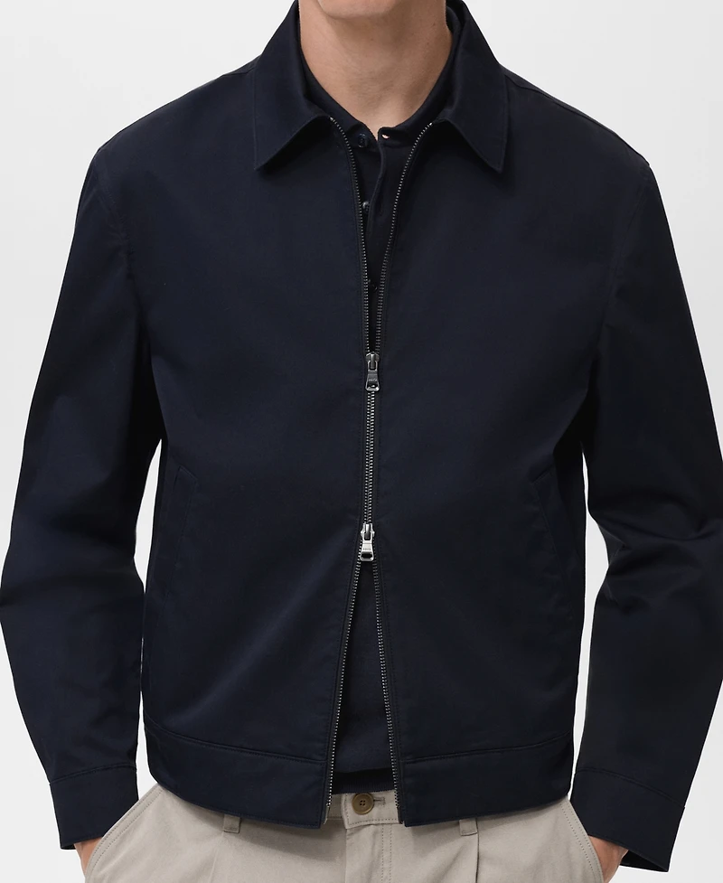 Mango Men's Zipper Cotton Jacket