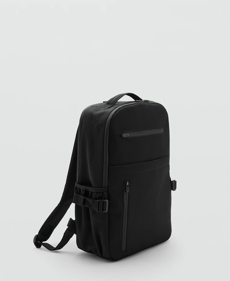Mango Men's Black Multi-Purpose Backpack