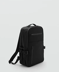 Mango Men's Black Multi-Purpose Backpack