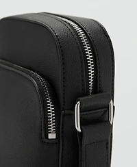 Mango Men's Patent Leather-Effect Shoulder Bag